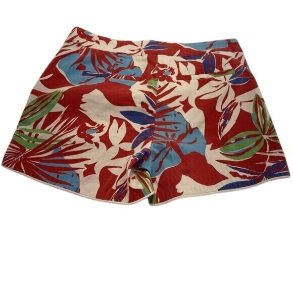 J Crew Shorts Women's Size 00 Multicolor Floral Pattern High-Rise Casual Chino - Picture 16 of 16